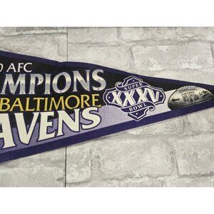2000 Baltimore Ravens AFC Champions NFL Football Super Bowl XXXV‎ Felt Pennant